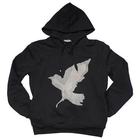 dior homme bird applique runway hoodie|Dior hooded sweater.